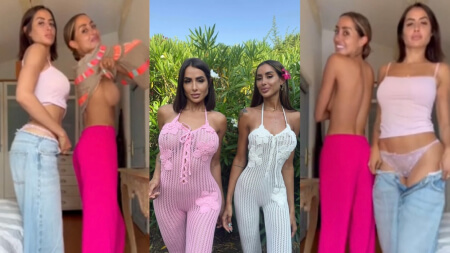 Oceane El Himer Take Off her Top with her Sister Marine Nude Video Leaks Borntobefuck